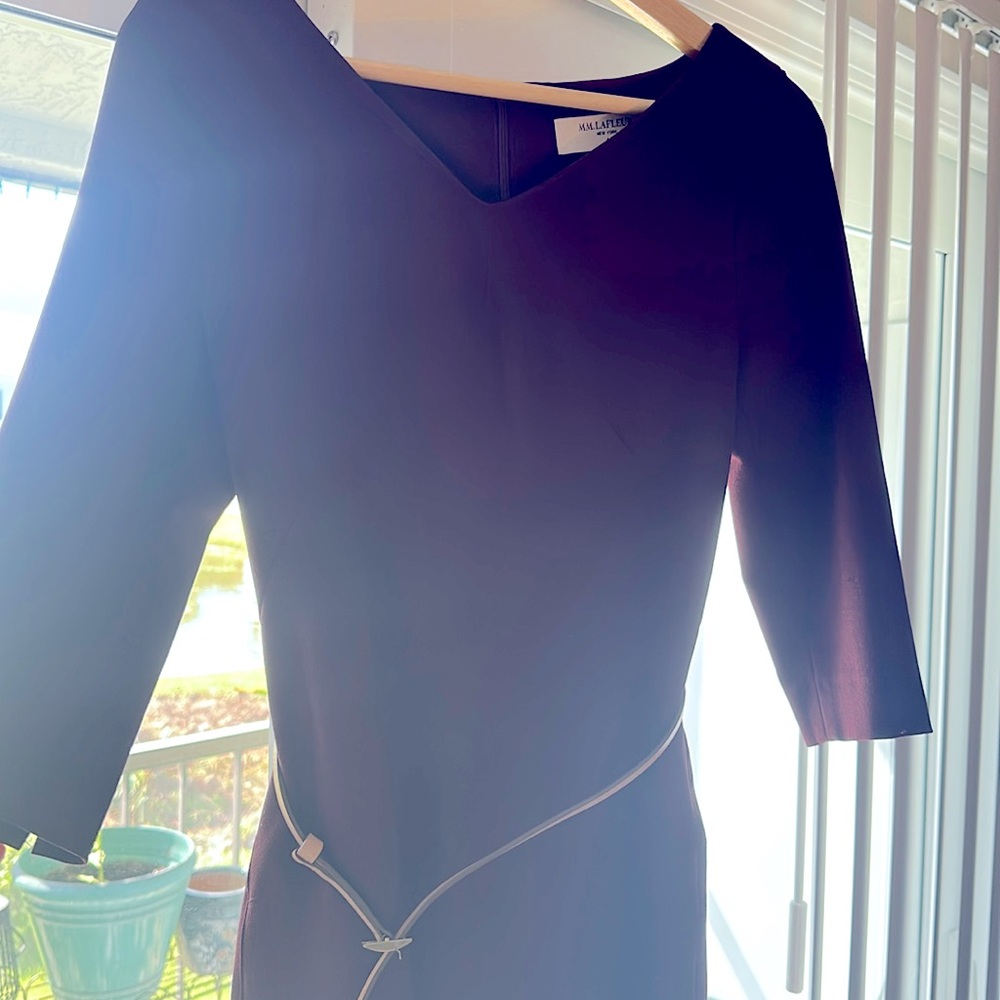 MM Lafleur Deep Burgundy Long Sleeve Dress